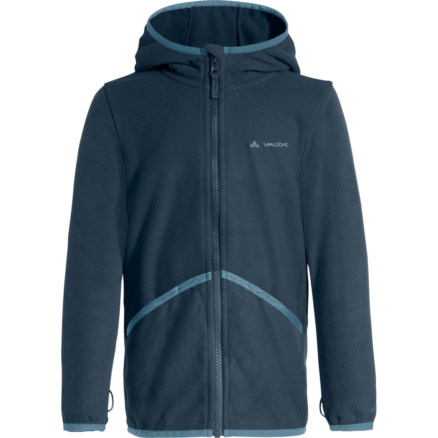 Vaude Kids Pulex Hooded Jacket, fleecetakki, tummansininen