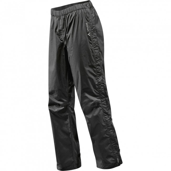 Vaude Men"s Fluid Full-zip Pants II S/S, sadehousut, musta'